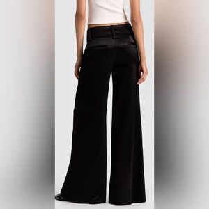 Alice + Olivia long wide formal black pants. Size 12. Tall S. 10 ok! Garment bag